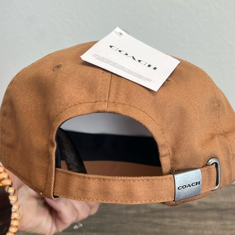 ✨Coach in Light Saddle Embroidered Logo Baseball Cap - Picture 4 of 9